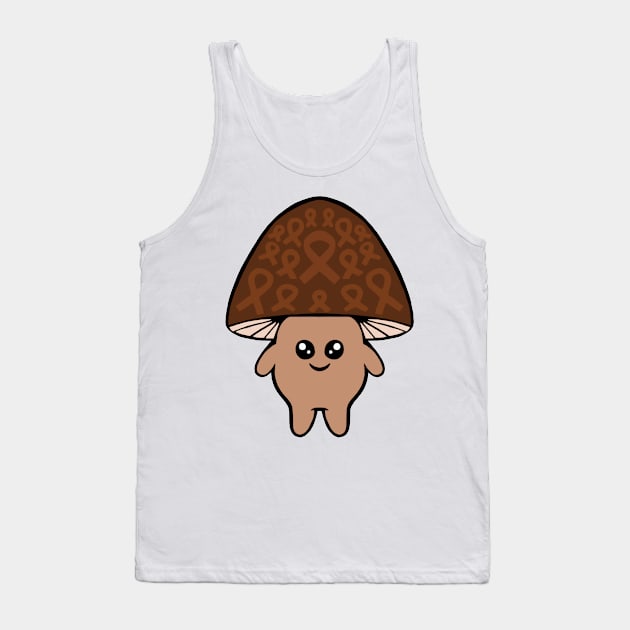 Brown Awareness Ribbon Mushroom man Tank Top by CaitlynConnor